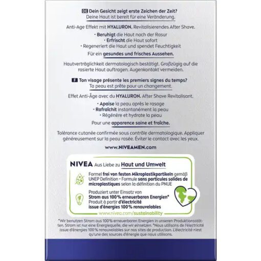 NIVEA MEN After Shave Balsam Anti-Age Hyaluron, 100 ml