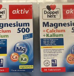 Viên uống bổ sung magie Doppelherz Magnesium 500 + Calcium + Kalium, 30 viên