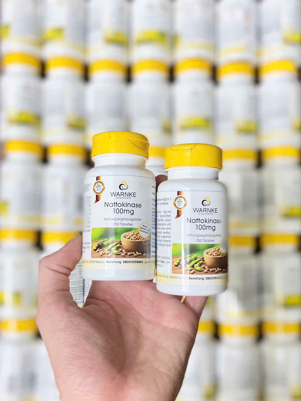Viên uống WARNKE Nattokinase 100mg phòng ngừa tai biến, đột quỵ, 250 viên Viên uống WARNKE Nattokinase 100mg phòng ngừa tai biến, đột quỵ, 250 viên