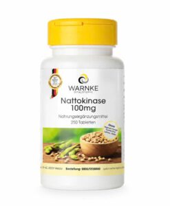 Viên uống WARNKE Nattokinase 100mg phòng ngừa tai biến, đột quỵ, 250 viên