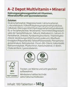 Vitamin tổng hợp altapharma A-Z Depot, 100 viên