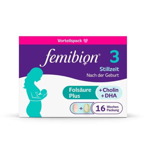 Vitamin tổng hợp FEMIBION 3 Stillzeit cho phụ nữ sau sinh và cho con bú, hộp 16 tuần (2x112 viên)