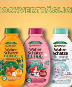 Gội xả trẻ em 2in1 Garnier Wahre Schätze Kinder Aprikose & Baumwollblüte, 300 ml