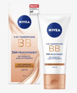 Kem nền Nivea BB 5in1 Tagespflege Mittlerer bis Dunkler Hauttyp LSF15 - tone trung bình tối, 50ml