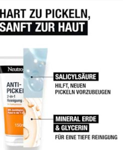 Sữa rửa mặt trị mụn Neutrogena Anti Pickel 2in1, 150ml