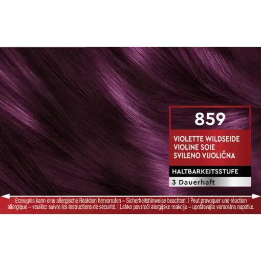 Thuốc nhuộm tóc Brillance Intensiv Color Creme 859 Violette Wildseide - màu tím lụa vilolet, 1 hộp