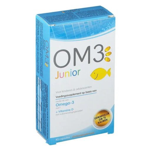 Viên uống OM3 Junior bổ sung Omega-3 và vitamin A, D cho trẻ em từ 6-15 tuổi, 45 viên