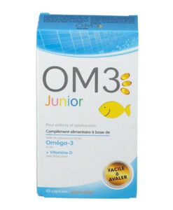 Viên uống OM3 Junior bổ sung Omega-3 và vitamin A, D cho trẻ em từ 6-15 tuổi, 45 viên