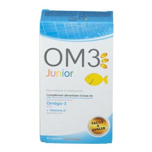 Viên uống OM3 Junior bổ sung Omega-3 và vitamin A, D cho trẻ em từ 6-15 tuổi, 45 viên