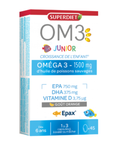 Viên uống OM3 Junior bổ sung Omega-3 và vitamin D cho trẻ em từ 6-15 tuổi, 45 viên