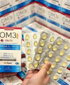 Viên uống OM3 Junior bổ sung Omega-3 và vitamin D cho trẻ em từ 6-15 tuổi, 45 viên