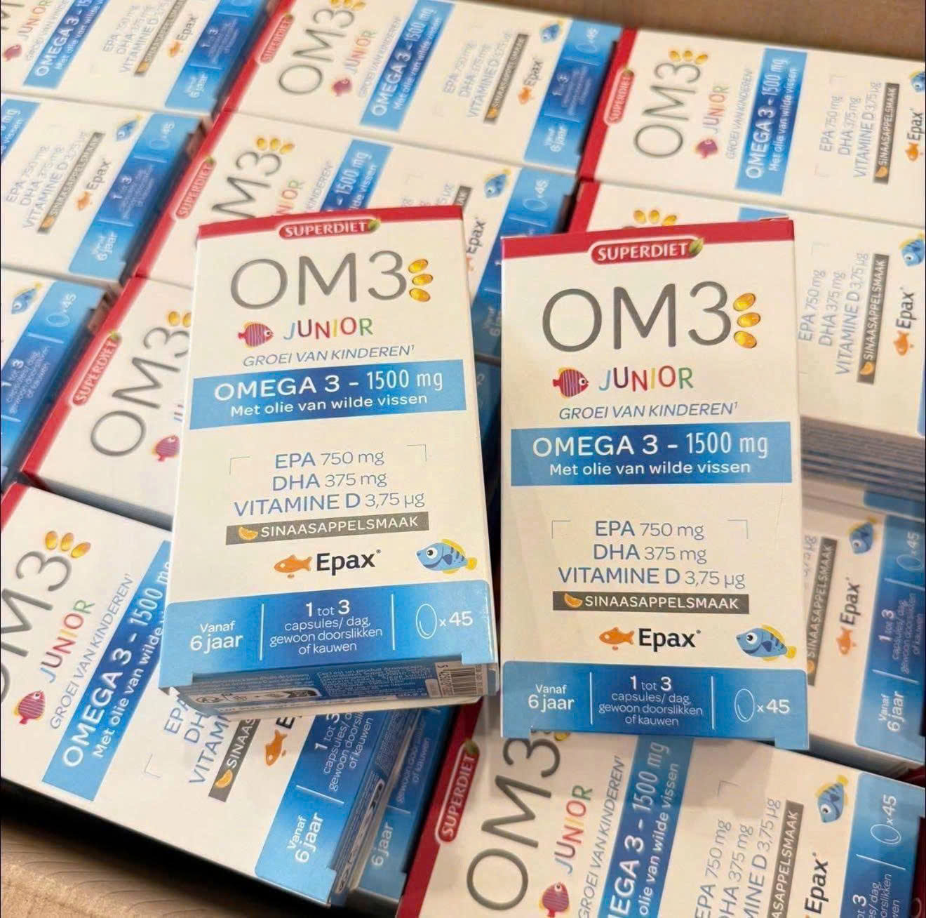 Viên uống OM3 Junior bổ sung Omega-3 và vitamin D cho trẻ em từ 6-15 tuổi, 45 viên Viên uống OM3 Junior bổ sung Omega-3 và vitamin D cho trẻ em từ 6-15 tuổi, 45 viên