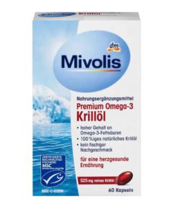 Viên uống omega-3 nhuyễn thể Mivolis Premium Omega-3 Krillöl, 60 viên