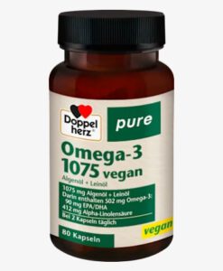 Viên uống Omega-3 thuần chay Doppelherz Pure Omega-3 1075 Vegan, 80 viên