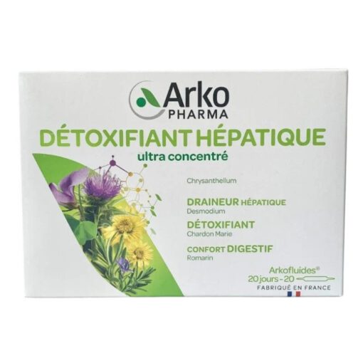 Detox thải độc gan ArkoPharma Détoxifiant Hépatique, 20 ống