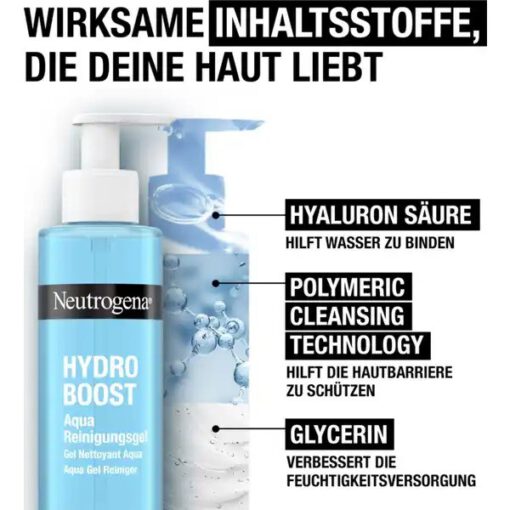 Sữa rửa mặt Neutrogena Hydro Boost Aqua Reinigungsgel, 200ml