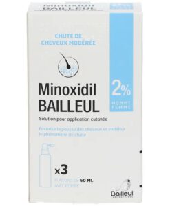 Xịt mọc tóc, chống rụng tóc Minoxidil Bailleul 2 %, 3 chai x 60ml