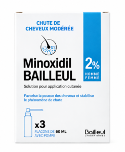 Xịt mọc tóc, chống rụng tóc Minoxidil Bailleul 2 %, 3 chai x 60ml