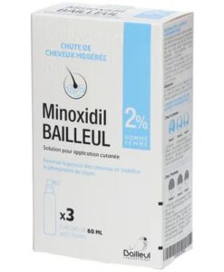 Xịt mọc tóc, chống rụng tóc Minoxidil Bailleul 2 %, 3 chai x 60ml