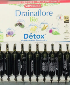 Detox thải độc chuyên sâu SUPERDIET Drainaflore Bio, 20 ống