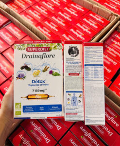 Detox thải độc chuyên sâu SUPERDIET Drainaflore Bio, 20 ống