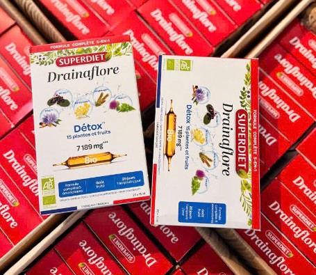 Detox thải độc chuyên sâu SUPERDIET Drainaflore Bio, 20 ống Detox thải độc chuyên sâu SUPERDIET Drainaflore Bio, 20 ống