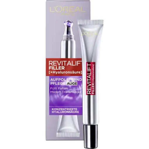 Kem dưỡng mắt Loreal Revitalift Filler AUGE chống lão hóa, giảm nếp nhăn, 15ml