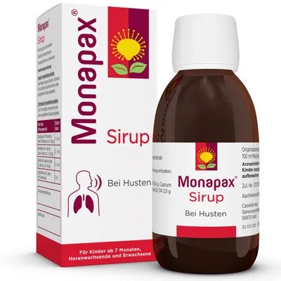 Siro ho Monapax Sirup trị ho, cắt và làm dịu cơn ho, 150ml