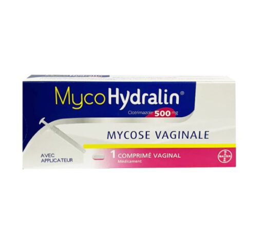 Thuốc đặt phụ khoa MycoHydralin Clotrimazol 500 mg điều trị viêm nhiễm phụ khoa, 1 hộp