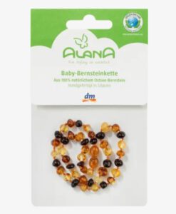 Vòng hổ phách ALANA Baby Bernsteinkette Braun & Gelb- màu nâu và vàng, 1 chiếc