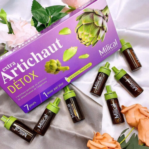 Chai uống Milical Extra Artichaut Detox thải độc gan, 7 ống x 10ml