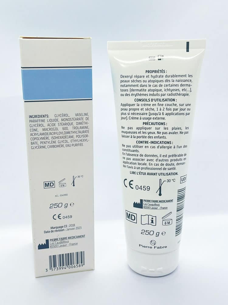 Kem nẻ Dexeryl Crème trị khô da, chàm dị ứng, 250g Kem nẻ Dexeryl Crème trị khô da, chàm dị ứng, 250g