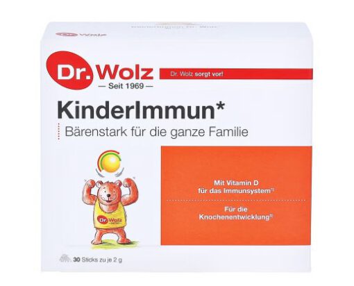 Men vi sinh KinderImmun Dr. Wolz bổ sung vitamin, tăng cường hệ miễn dịch, 30 gói