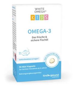 Viên nang dầu cá White Omega Kids Omega-3 cho trẻ em, 90 viên