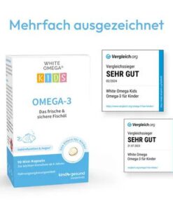 Viên nang dầu cá White Omega Kids Omega-3 cho trẻ em, 90 viên