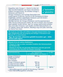 Viên nhai Doppelherz Omega-3 + vitamin D3 Kids cho trẻ em, 27 viên