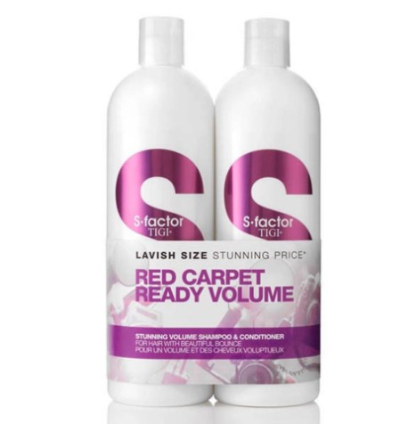 Cặp dầu gội xả TIGI BED HEAD S-Factor Red Carpet Ready Volume làm phồng tóc (TIGI trắng tím), 2x750ml - Hàng Đức LiebeShop.com