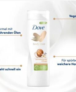 Sữa dưỡng thể Dove Body Love Verwöhnende Pflege hương vani và bơ hạt mỡ cho da khô, 400 ml