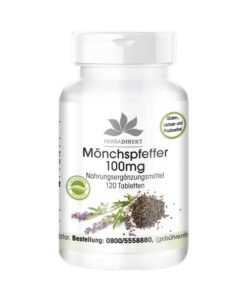 Viên uống nội tiết tố Herbadirekt Mönchspfeffer 100mg chiết xuất cây trinh nữ, 120 viên