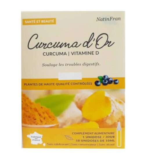 Tinh chất nghệ Nano Curcuma D’Or NatinFran dạng nước, 10 ống