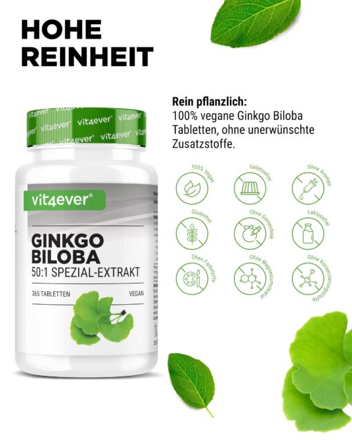 Viên uống bổ não Vit4ever Ginkgo Biloba 6000 mg, 365 viên