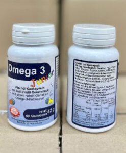 Viên nhai dầu cá Berco Omega 3 Junior bổ sung DHA, EPA cho trẻ em và người lớn, 60 viên