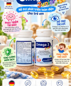 Viên nhai dầu cá Berco Omega 3 Junior bổ sung DHA, EPA cho trẻ em và người lớn, 60 viên