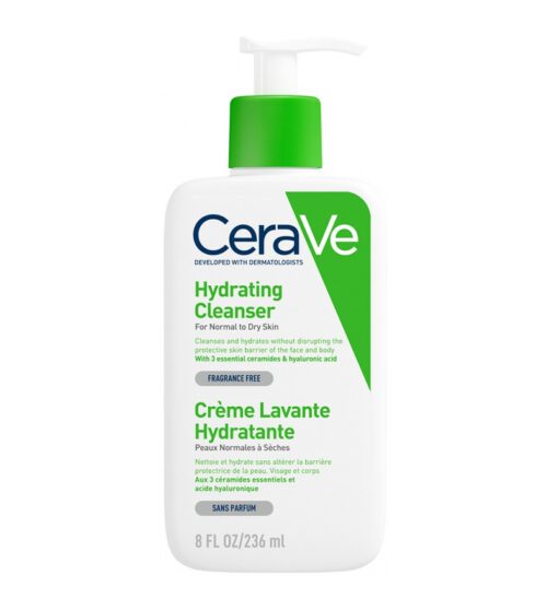 Sữa rửa mặt CERAVE Hydrating Cleanser cho da thường và da khô, 236ml