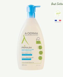 Sữa tắm gội ADERMA Primalba baby giảm rôm sảy cho bé, 500ml