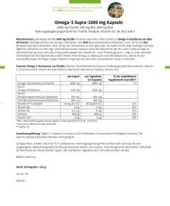 Viên uống dầu cá Sanct Bernhard Omega-3 supra-1000 mg, 120 viên