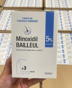 Xịt mọc tóc, chống rụng tóc Minoxidil Bailleul 5 %, 3 chai x 60ml