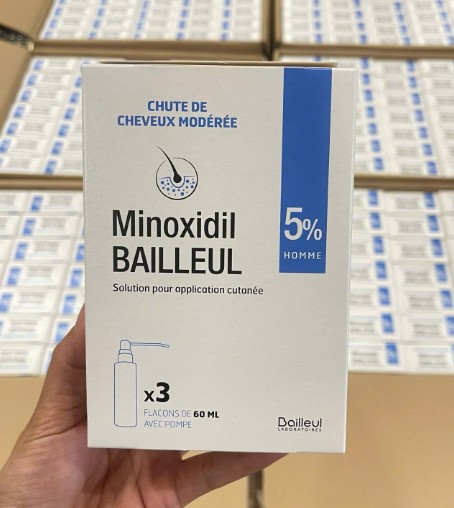 Xịt mọc tóc, chống rụng tóc Minoxidil Bailleul 5 %, 3 chai x 60ml Xịt mọc tóc, chống rụng tóc Minoxidil Bailleul 5 %, 3 chai x 60ml