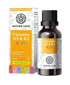 Vitamin D3 K2 Kids NATURE LOVE cho trẻ em, 20ml
