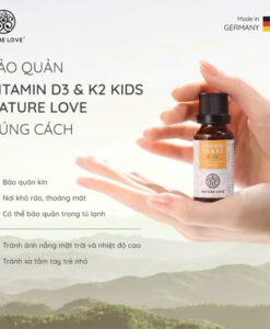 Vitamin D3 K2 Kids NATURE LOVE cho trẻ em, 20ml